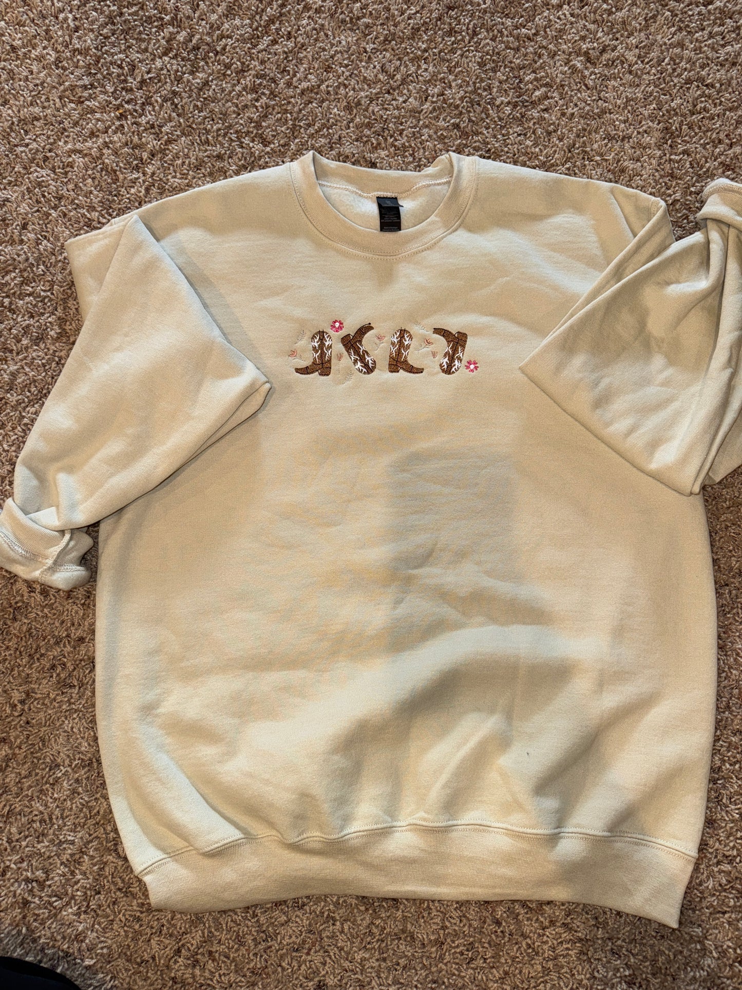 Cowgirl Boots - Embroidered Crewneck