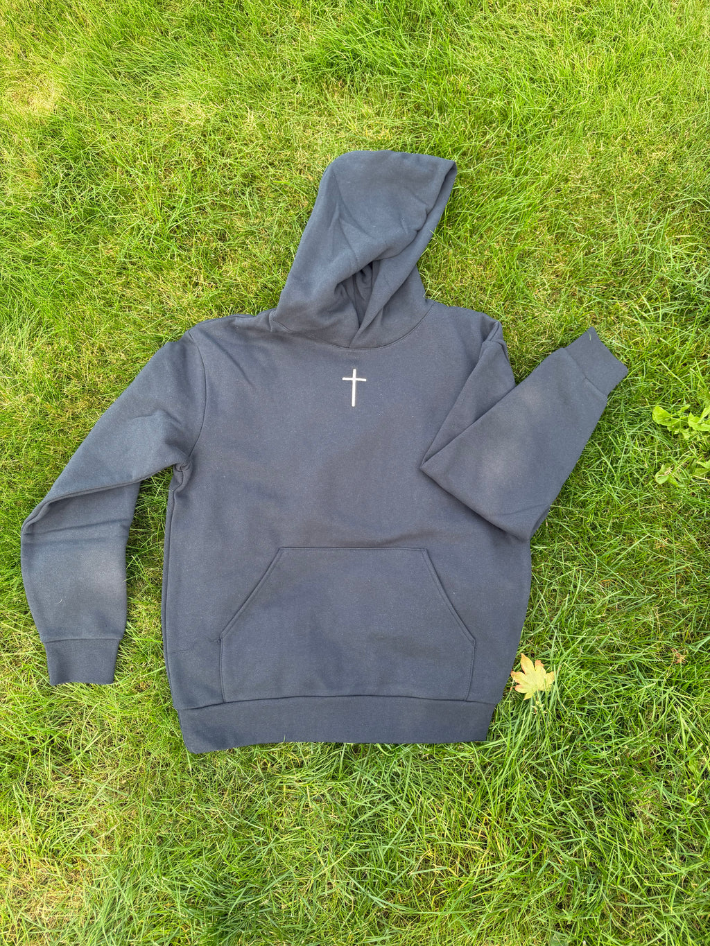 Pink Cross Hoodie - Embroidered