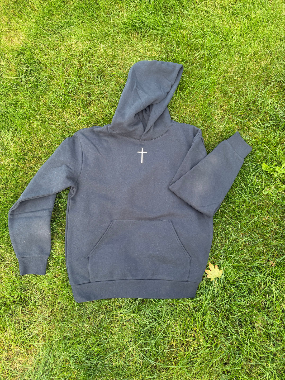 Pink Cross Hoodie - Embroidered