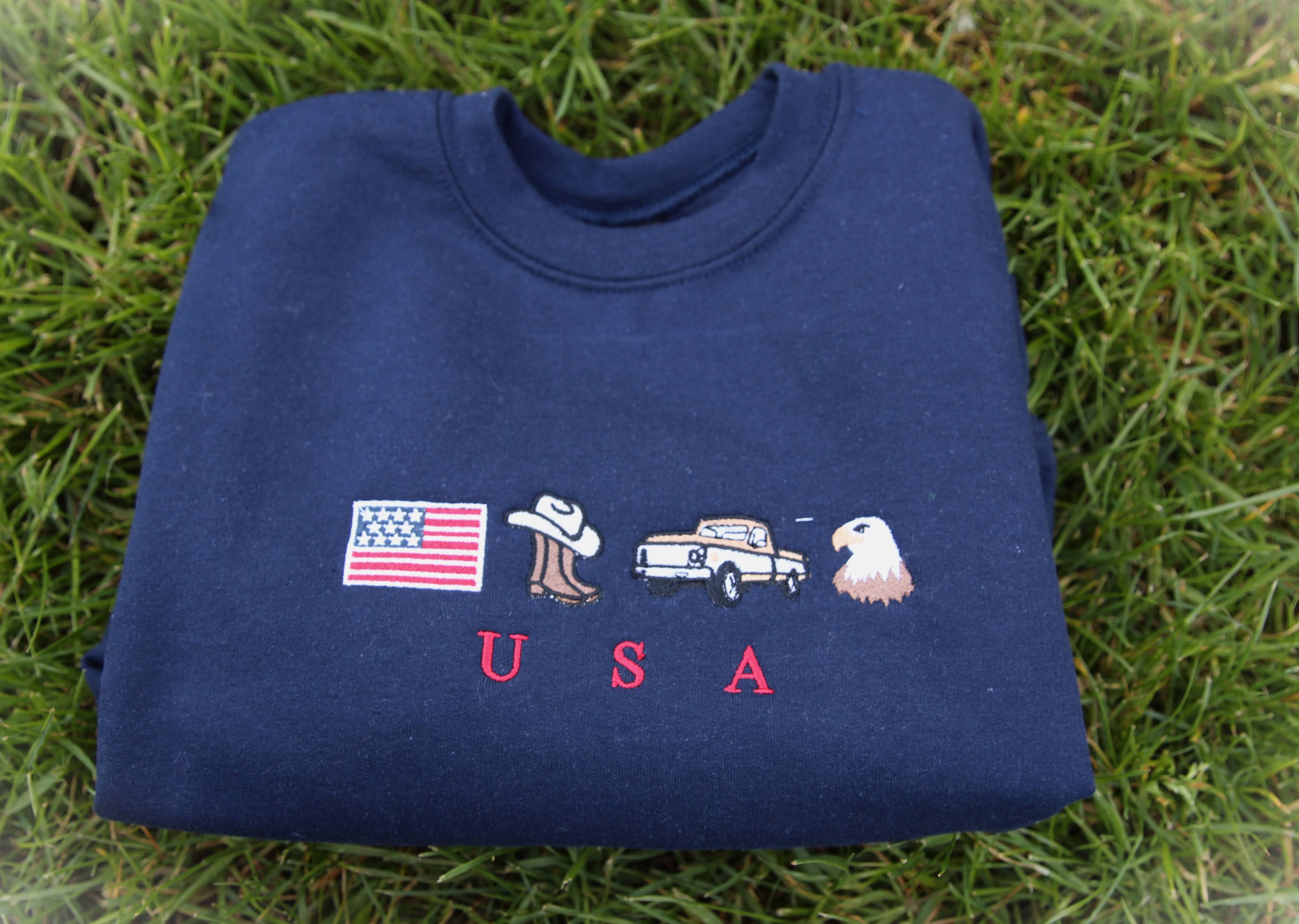 USA FLAG, BOOT, TRUCK, EAGLE - CREW