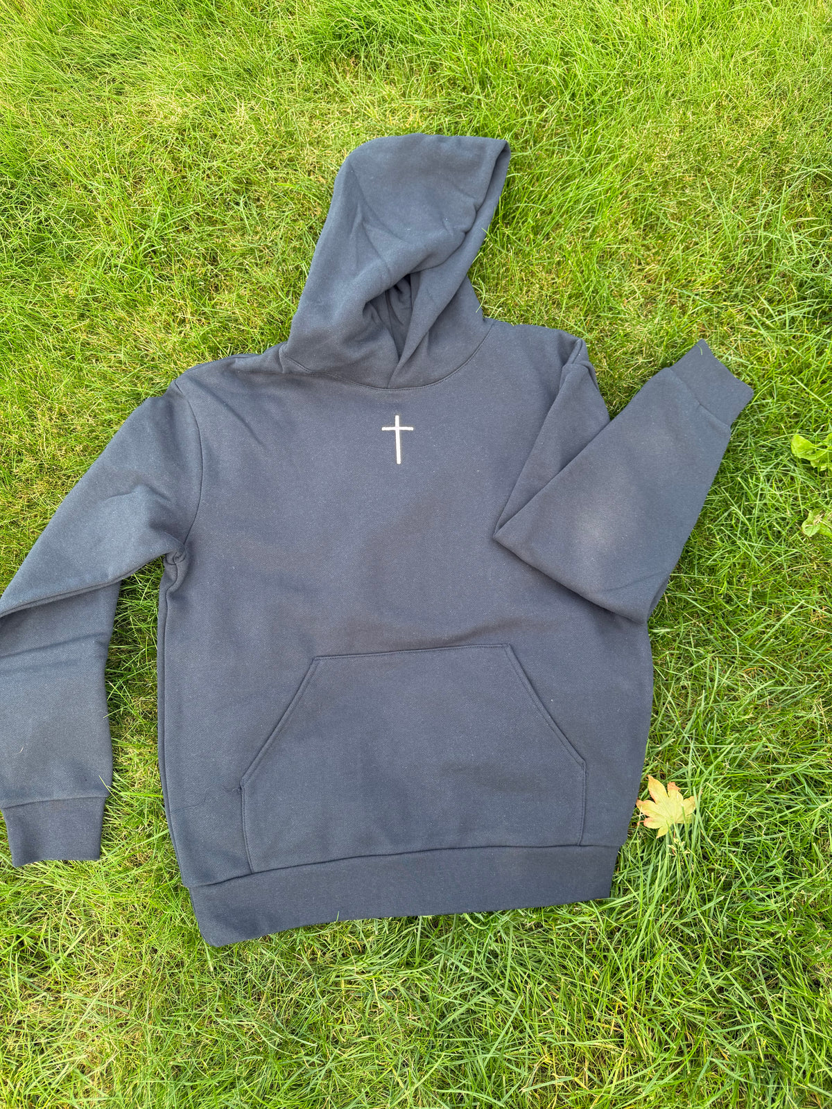 Pink Cross Hoodie - Embroidered