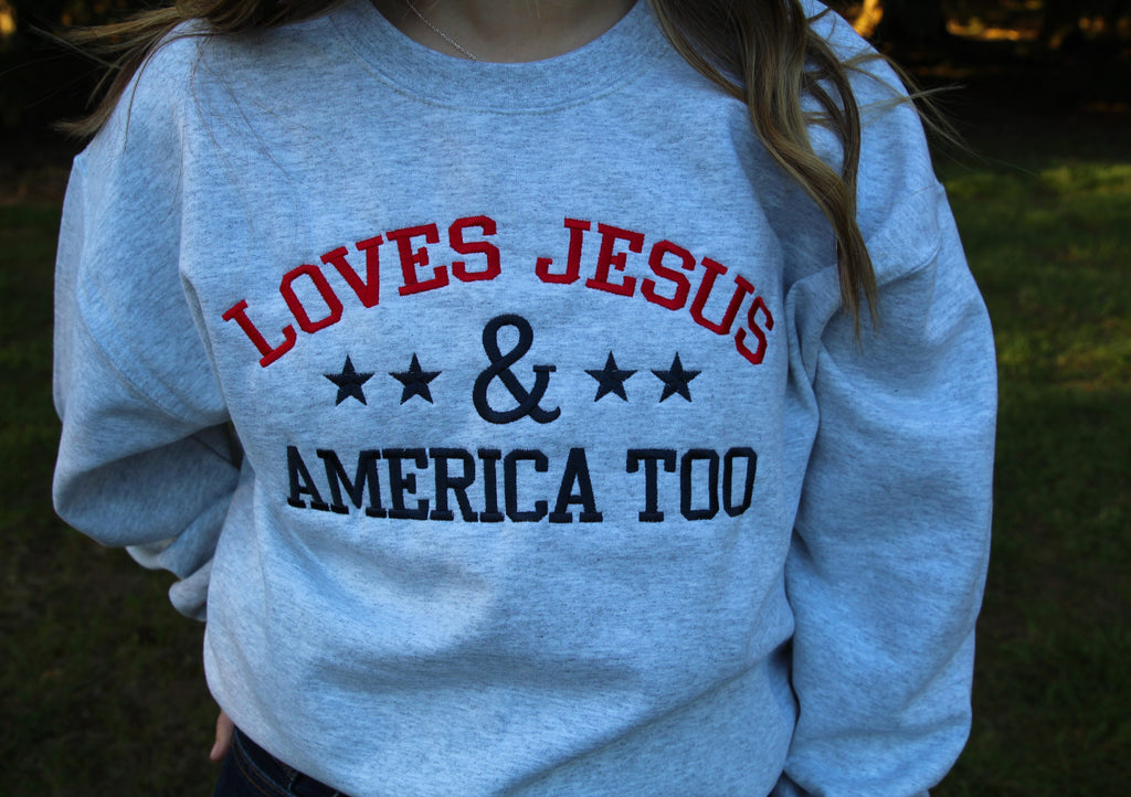 LOVES JESUS & AMERICA TOO - CREW