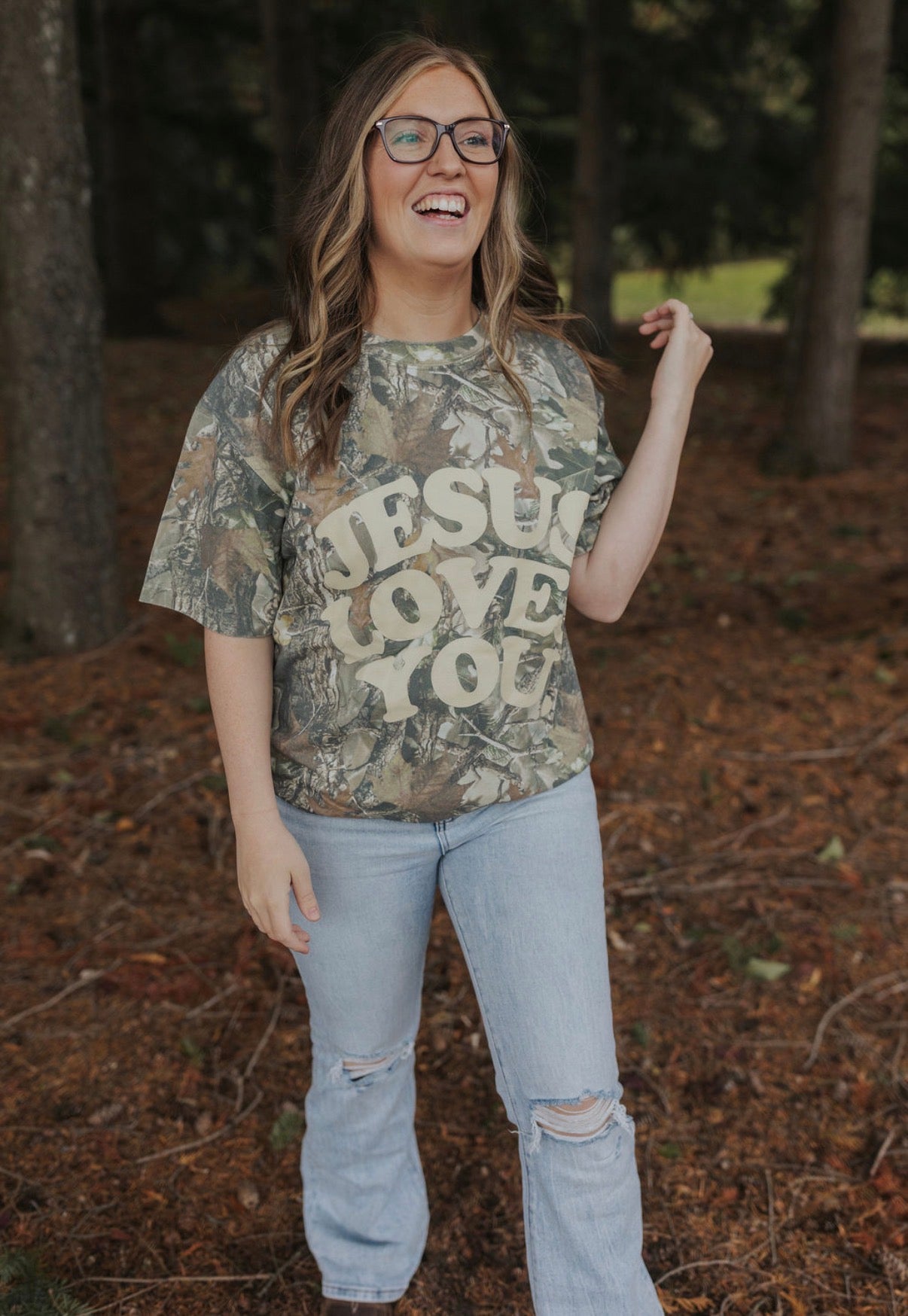Jesus loves you -Camo Tee